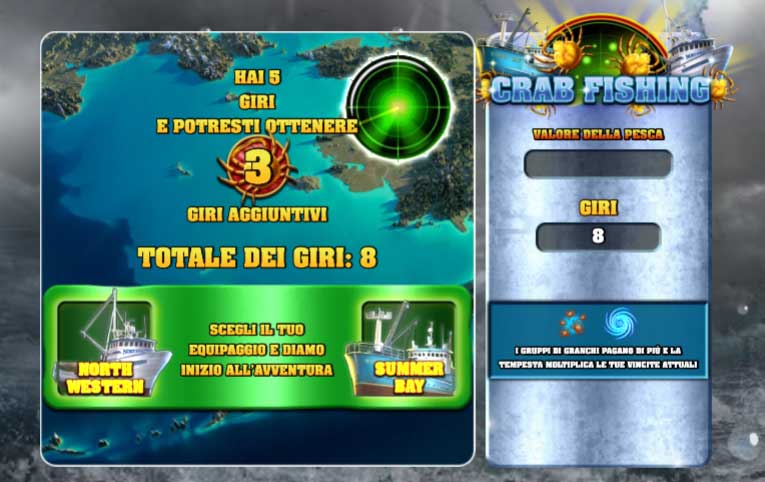 Funzione Bonus: Crab Fishing