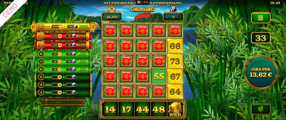 Slingo China Shore Gameplay