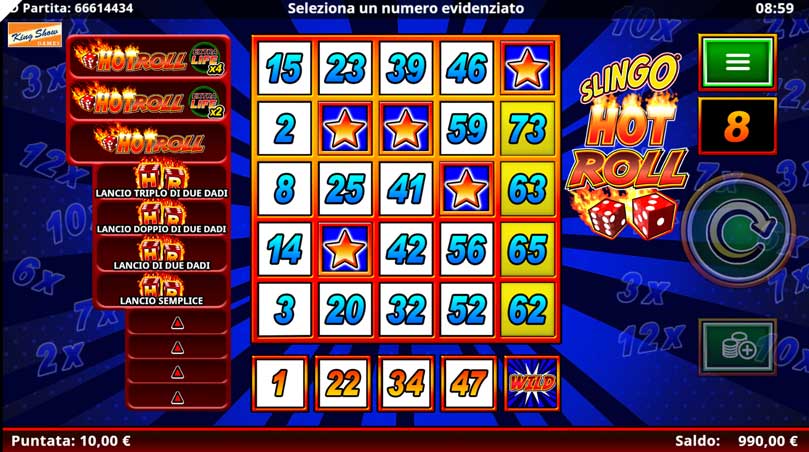 Slingo Hot Roll Gameplay